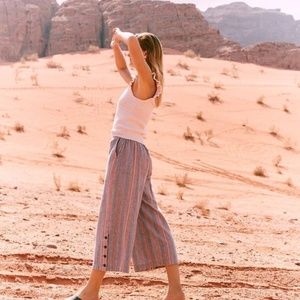 NWT Madewell Side-Button Huston Pull-On Crop Pants